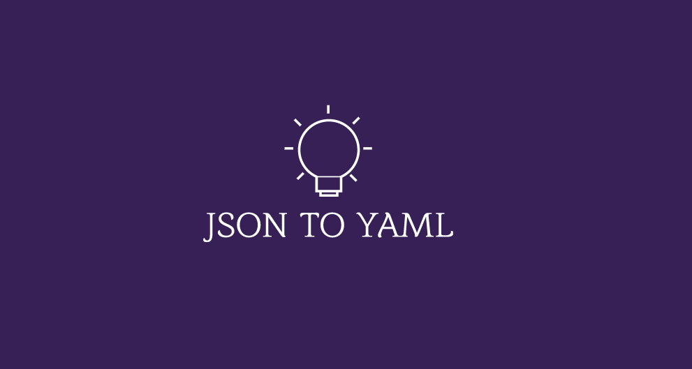 JSON to YAML One Liner header image